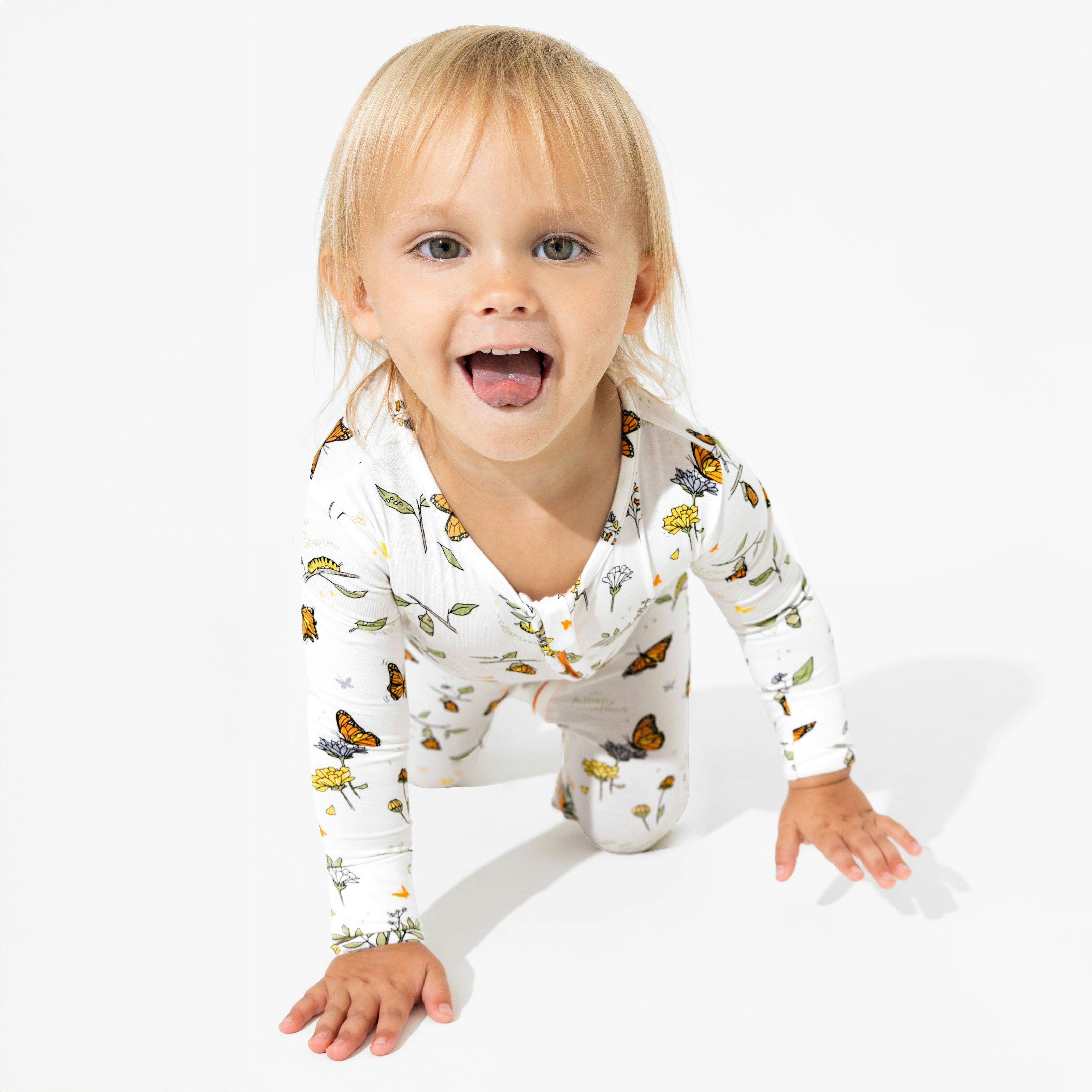 Monarch Butterfly Bamboo Convertible Footie