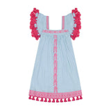 Mini Sandrine Womens Dress Sky Embroidery, Sky Embroidery