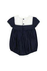 MARINE NAVY SMOCKED ROMPER