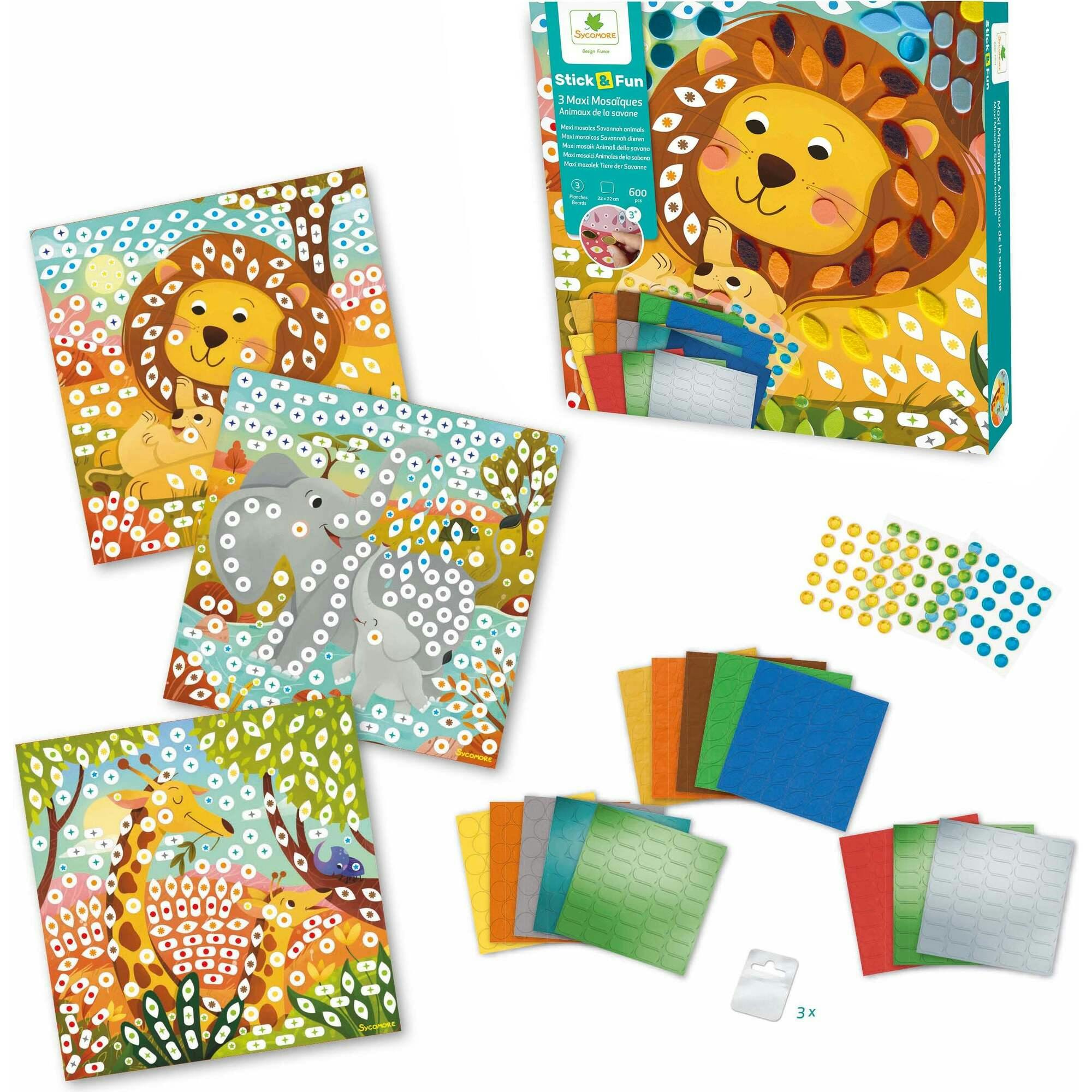 Stick'N Fun - Mosaics Savannah Animals - 5y+