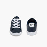 Navy Logo Leather Trainers