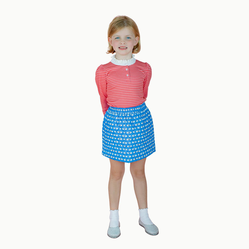 Quilted Skirt in Swan