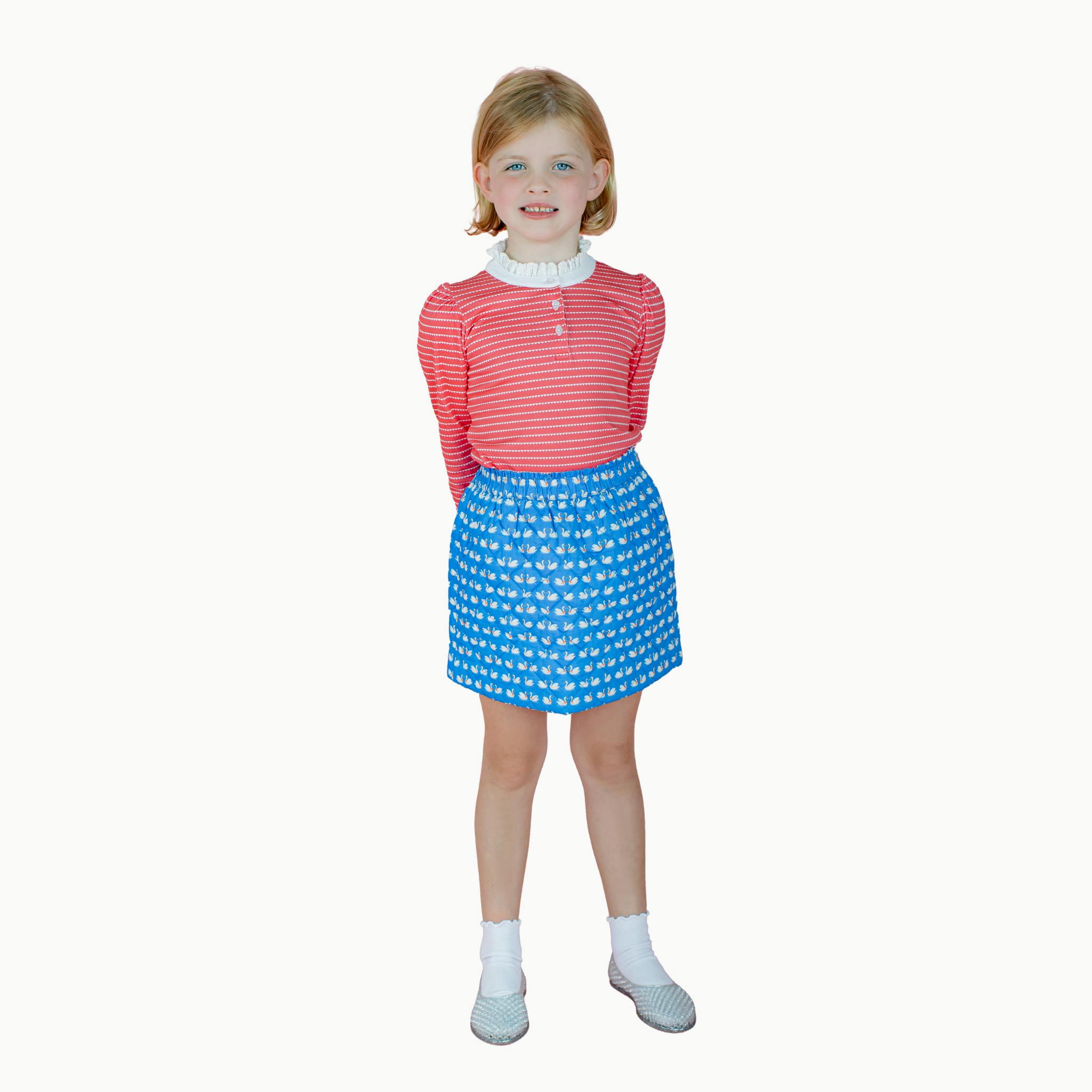 Quilted Skirt in Swan