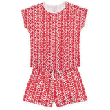 Riley Women's Pajama Short Set - Pep Rally Red