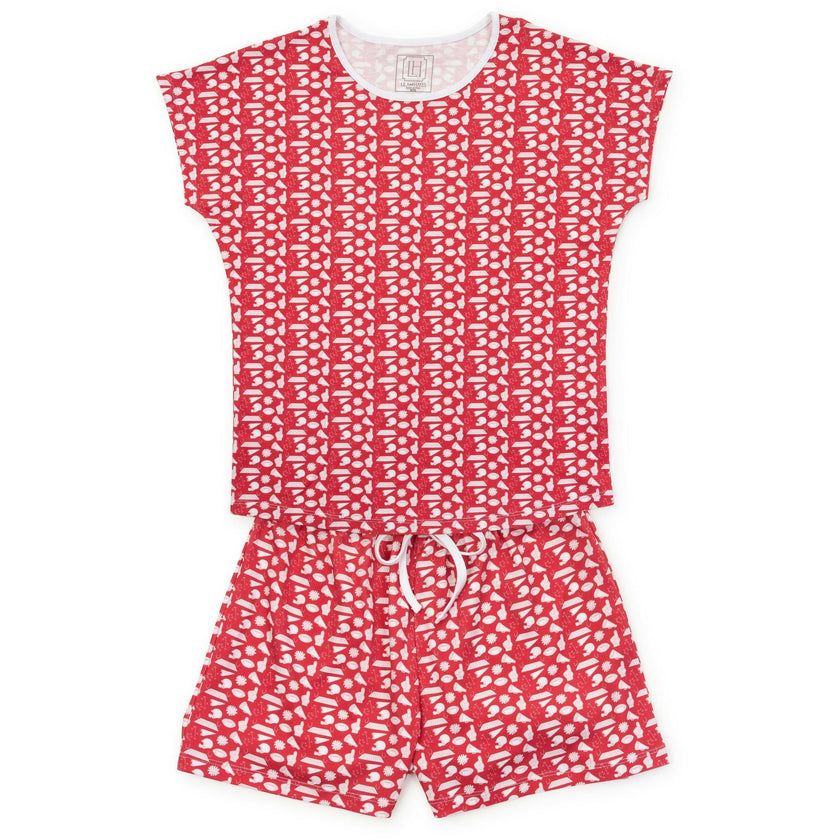Riley Women's Pajama Short Set - Pep Rally Red