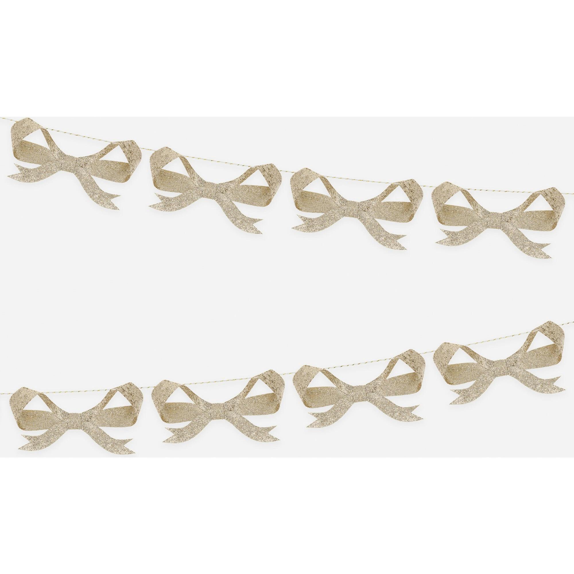 Glitter Bow Garland