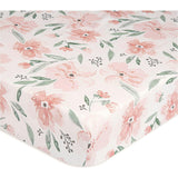 Parker Fitted Crib Sheet (Pink Floral)
