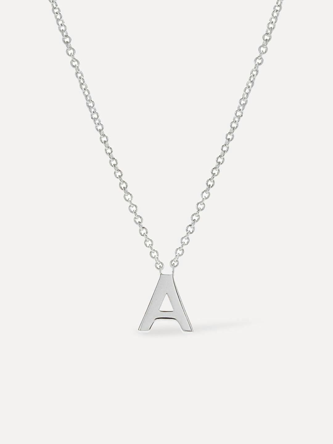 Silver Initial Necklace - Letter Necklace
