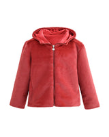 Red Plush Hooded Jacket