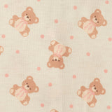 Girls Polka Dot Buttondown Pajama Set | White Teddy Bear