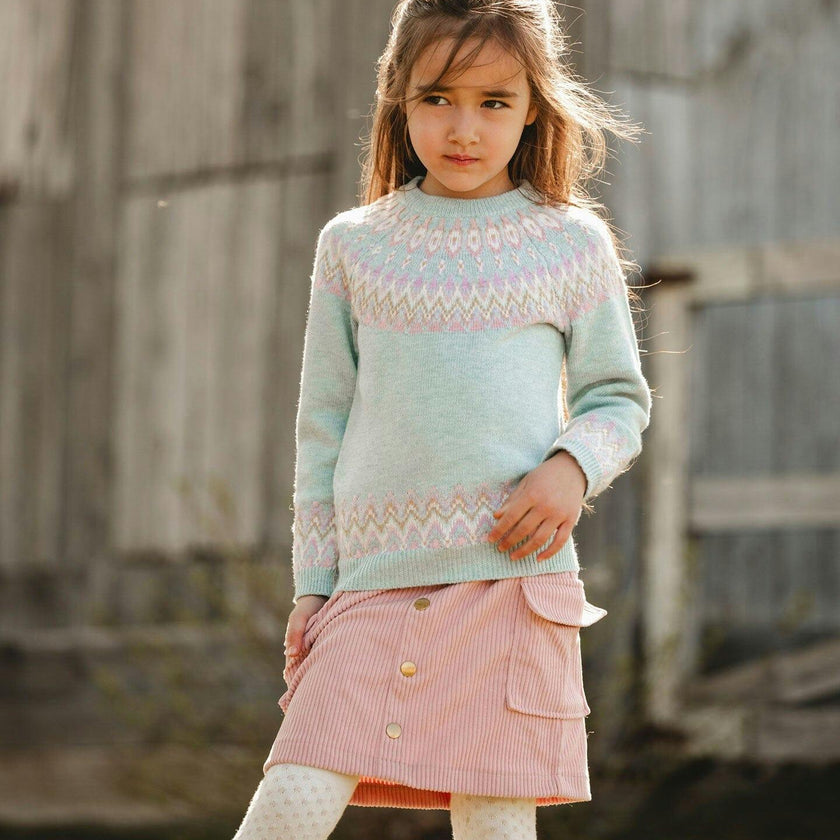 Corduroy Skirt with Cargo Pockets