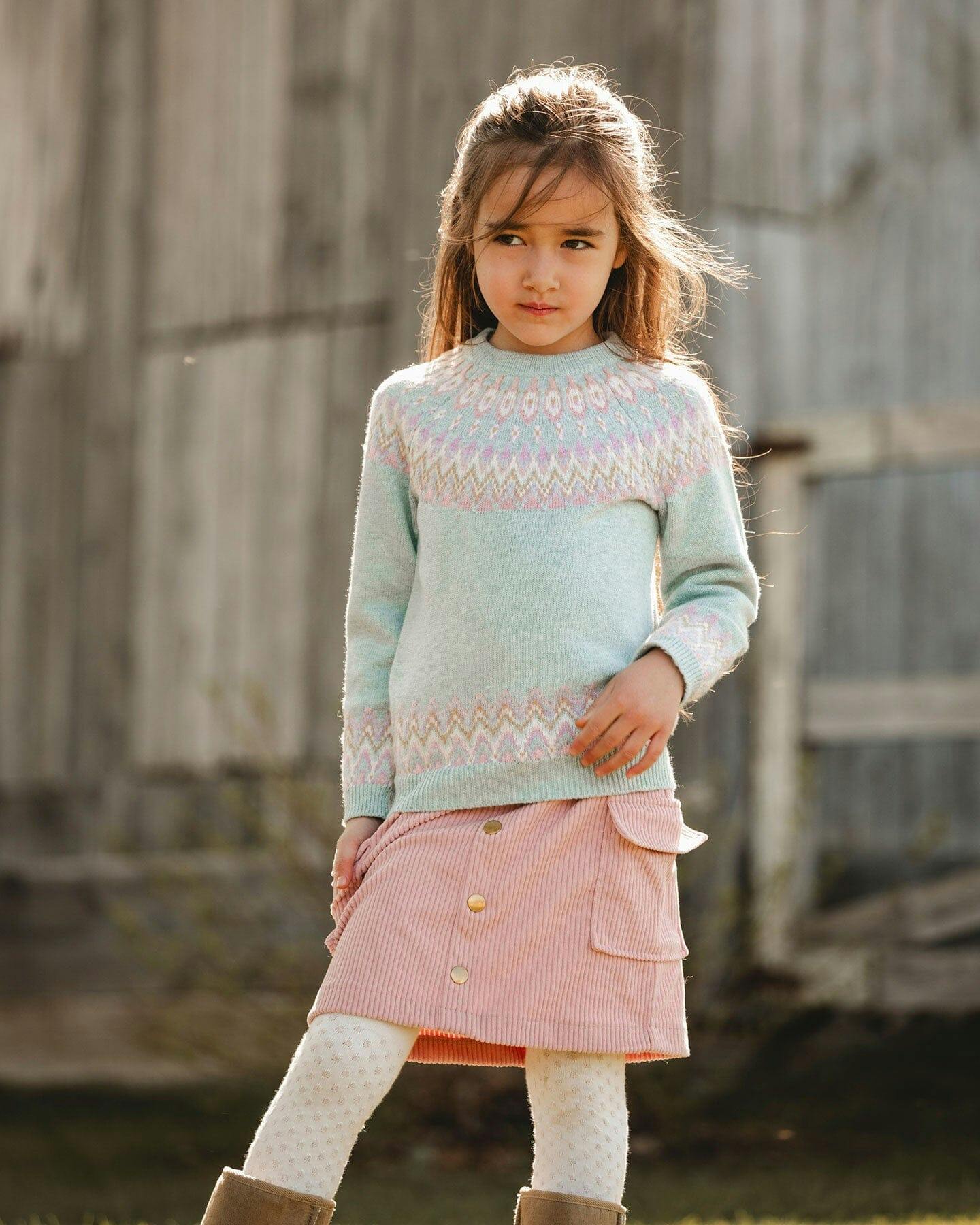 Corduroy Skirt with Cargo Pockets