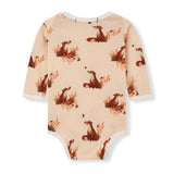 Floral Organic Cotton Long Sleeve One Piece