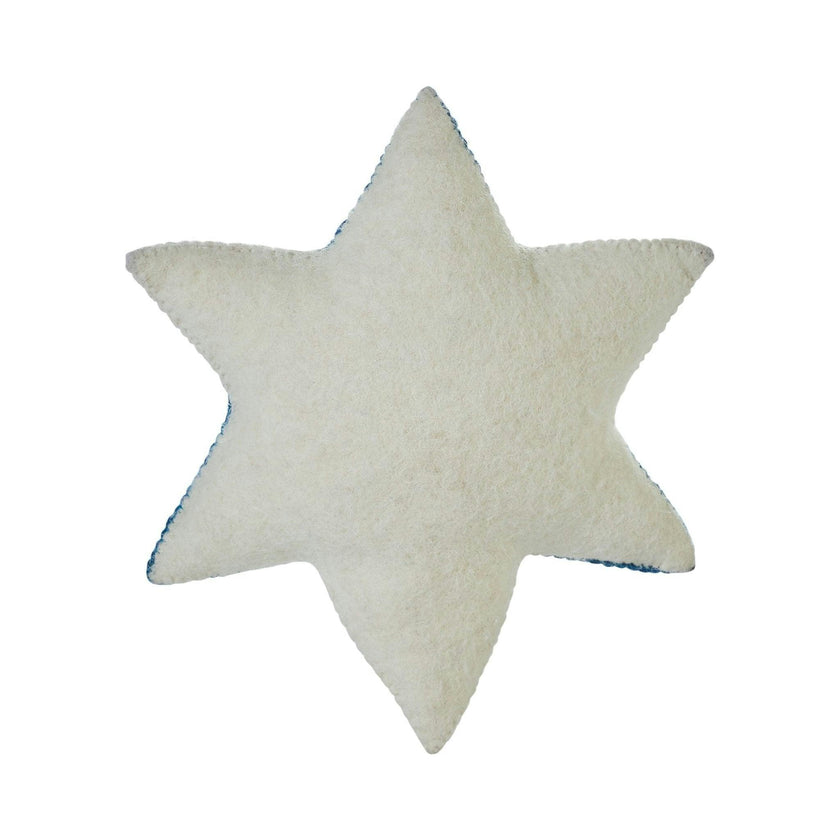 Handmade Hand Felted Wool Christmas Tree Topper - Star of David