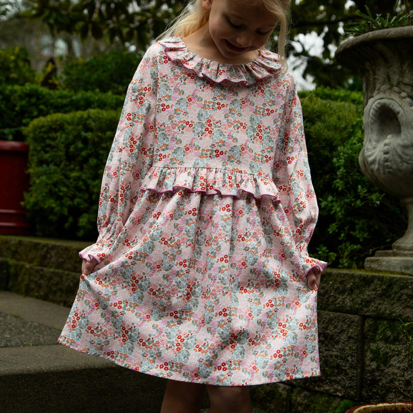 Chloe Ruffle Collar Dress | Pixie Blooms
