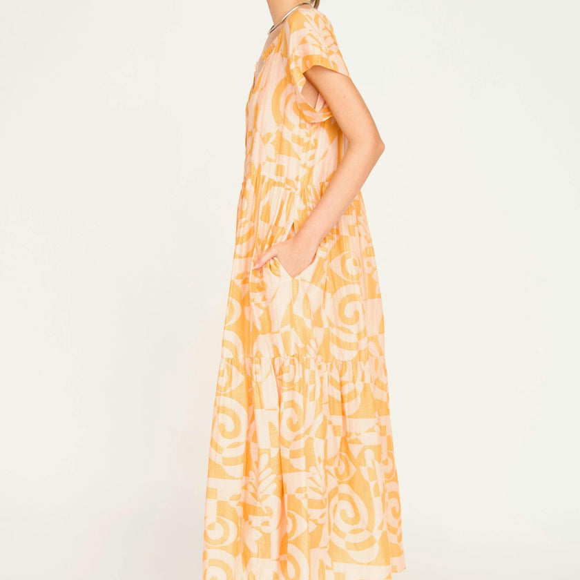 Vienna Maxi Dress in Orangesicle
