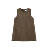 Brown Wool Dress & Jacket Set