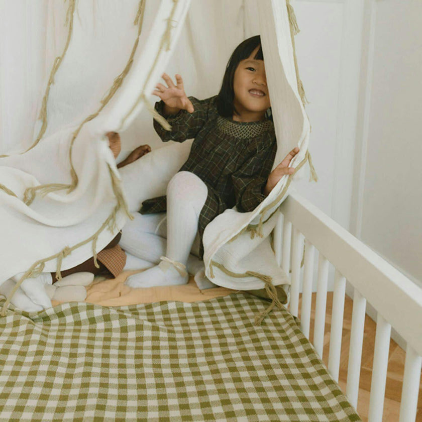 Knitted Blanket Vichy Matcha