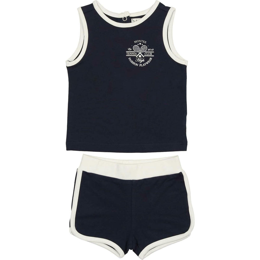 Baby Tennis Club Unisex Sleeveless Tee & Short Set