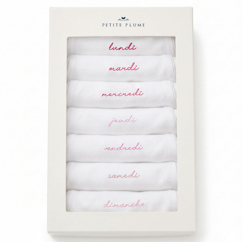 Baby's Pima Short Sleeve Onesie Set in French Lessons Pink