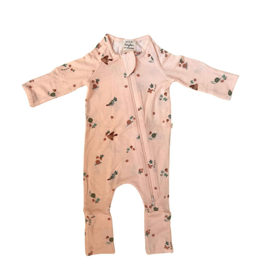 Modal Convertible Footy Pajamas in Birds