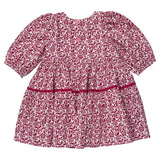 Girls Maribelle Dress - Burgundy Climbing Floral