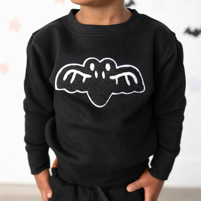Bat Patch Halloween Sweatshirt