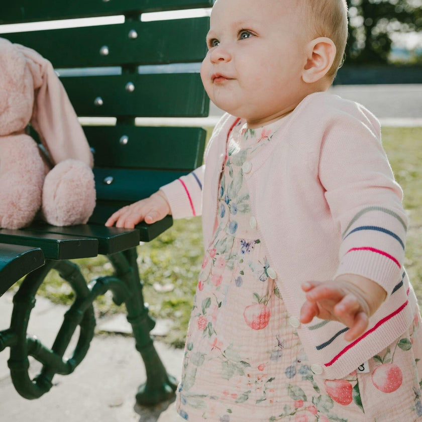 Cotton Knit Button Front Cardigan