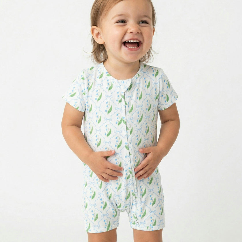 Bluebell Bows Short Sleeve & Shorts Bamboo Sleeper