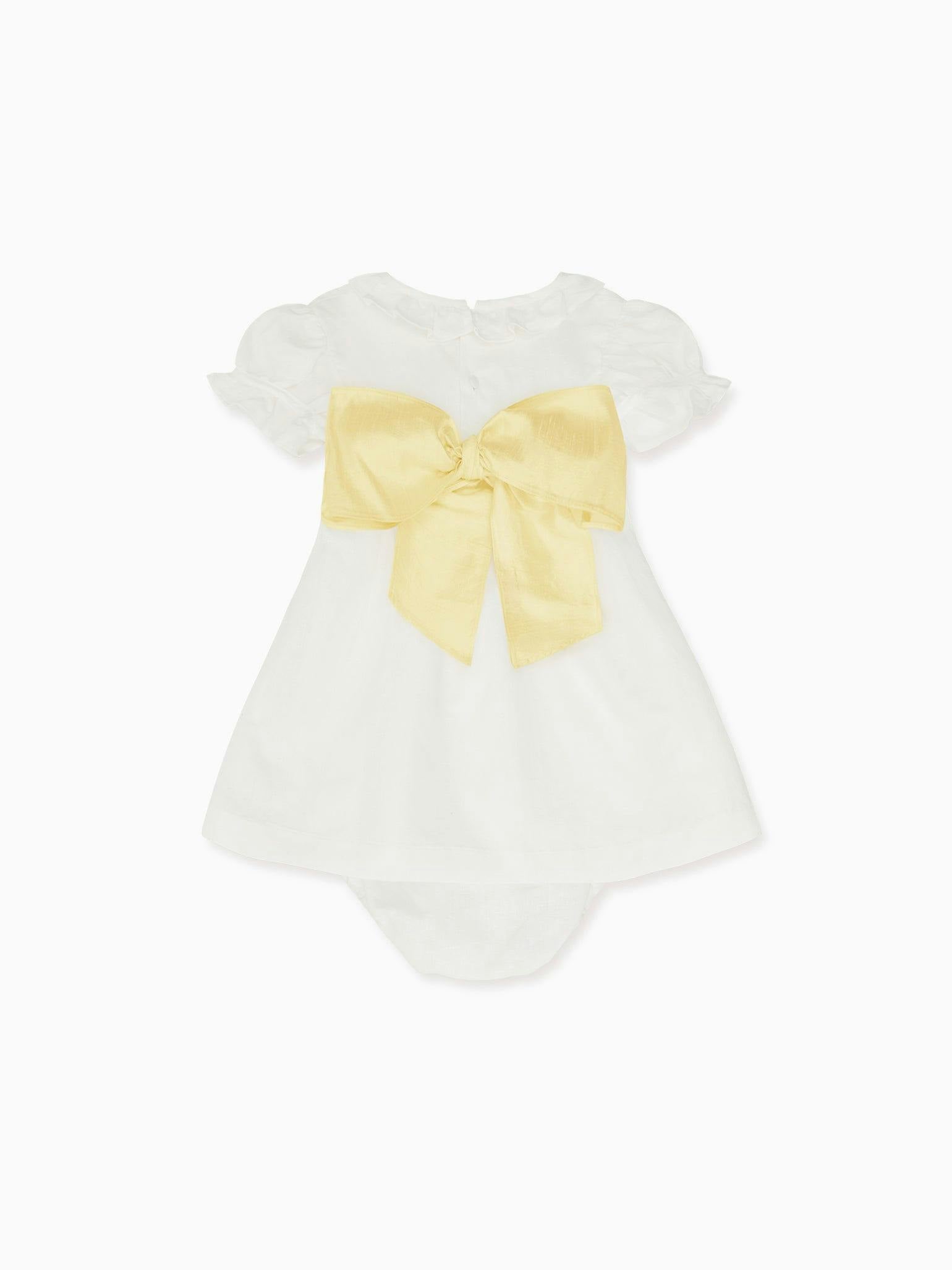 Vega Ceremony Baby Girl Set with Silk Sash
