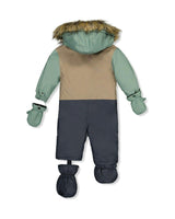 Baby One Piece Snowsuit Adapted For Car Seats Cool Dark Grey