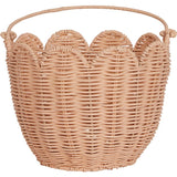 Rattan Tulip Carry Basket - Seashell Pink