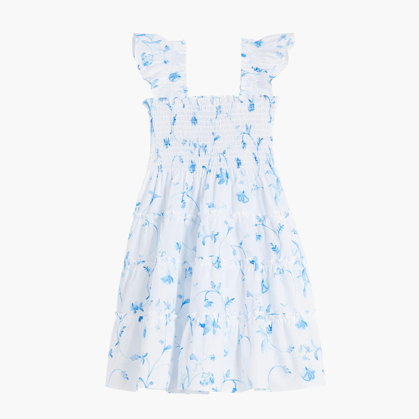 The Tiny Ellie Nap Dress - Blue Botanical