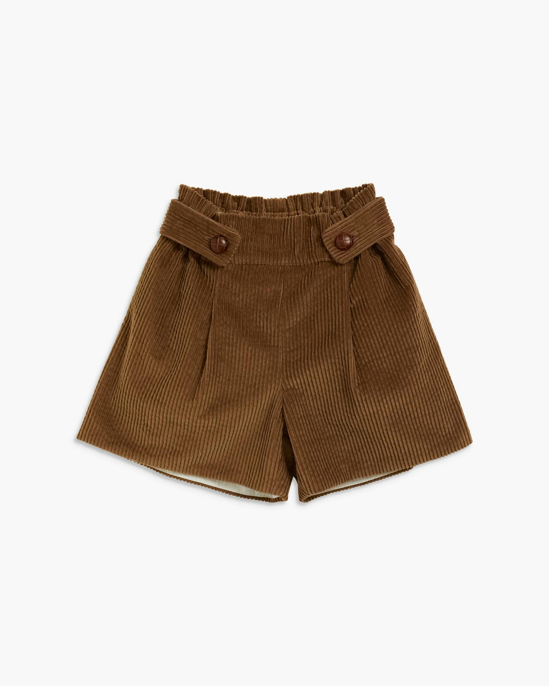 Charlee Short Chestnut Corduroy