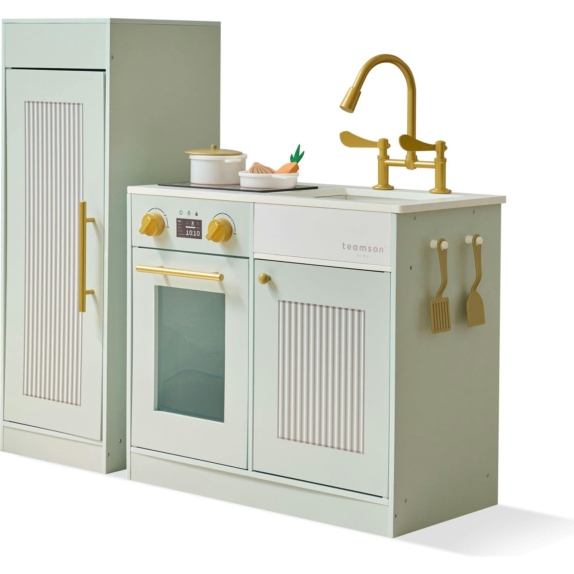 Teamson Kids Little Chef Chester Wooden Play Kitchen With 12 Accessories