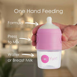 PopYum Baby Bottle Starter Set for Breast and Formula Feeding, 4-Pack, Pink, 2x 5oz Bottles (150ml) + 2x 9oz Bottles (260ml)