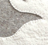 Hand Felted Wool Pillow - Cream Moose Silhouette Gray - 20" Arcadia Home