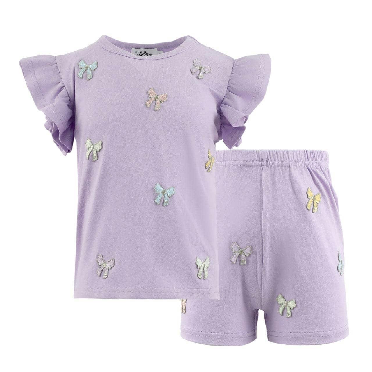Lavender Pretty Bows Short Set