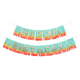 Rainbow Happy Birthday Fringe Garland Set