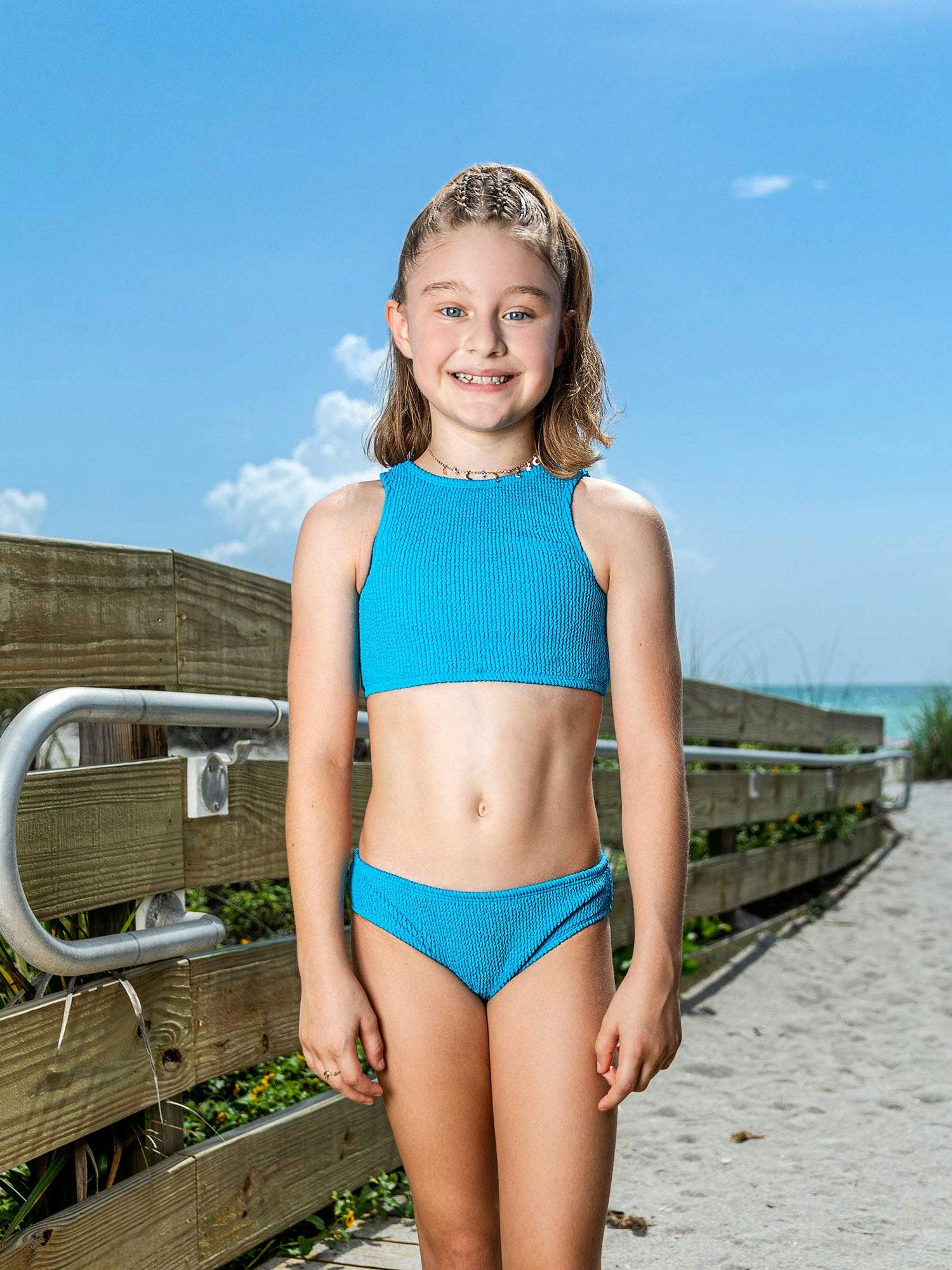 Meredith - Crinkle Two Piece Tankini Swimsuit