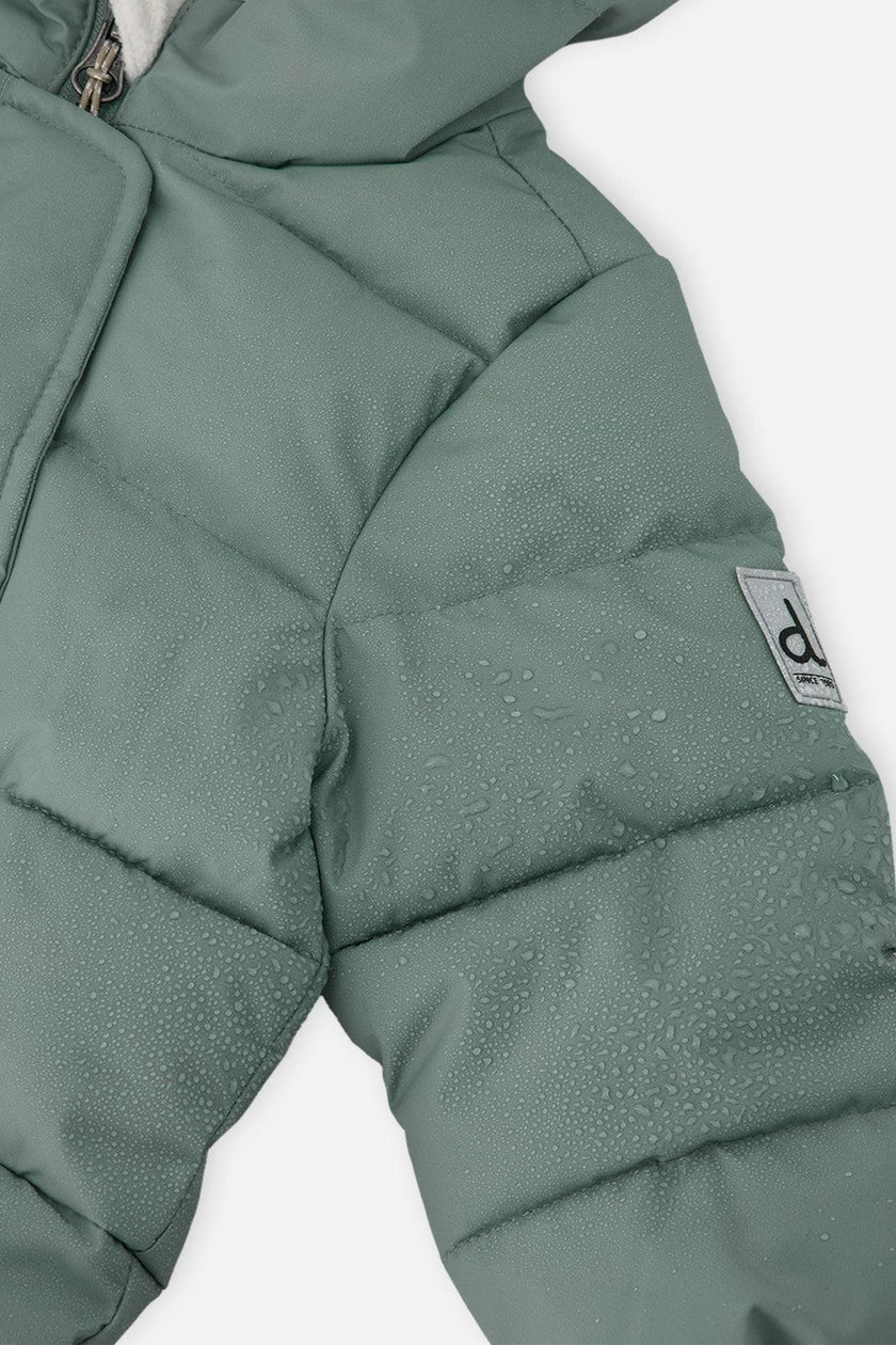 Baby Cloud One Piece Snowsuit Adapted For Car Seats Sage Green