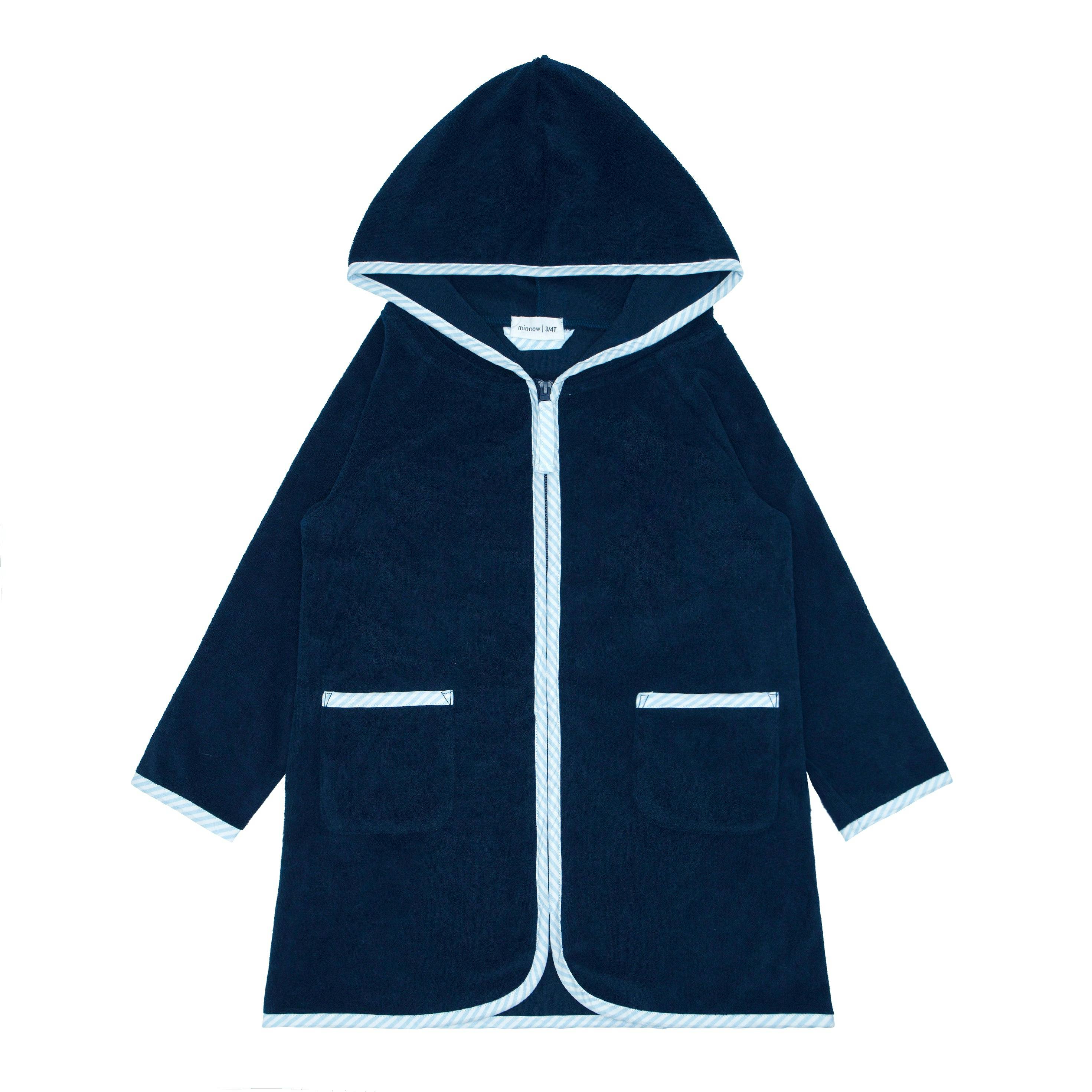 Unisex French Terry Hooded Coverup, Navy