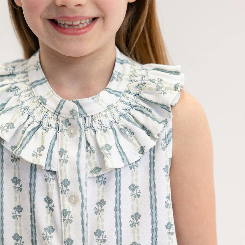 Molly Anne Sleeveless Dress in Scallop Stripe