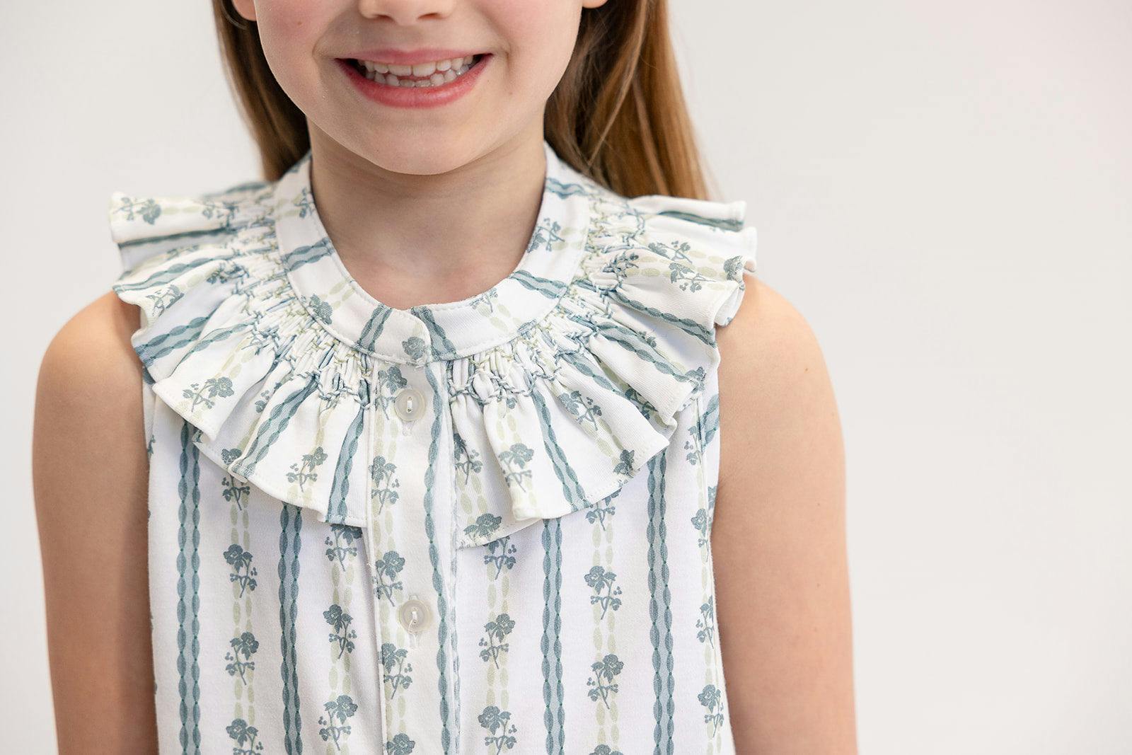 Molly Anne Sleeveless Dress in Scallop Stripe