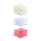 Multicolor Elastic Glitter Floral Headband Set