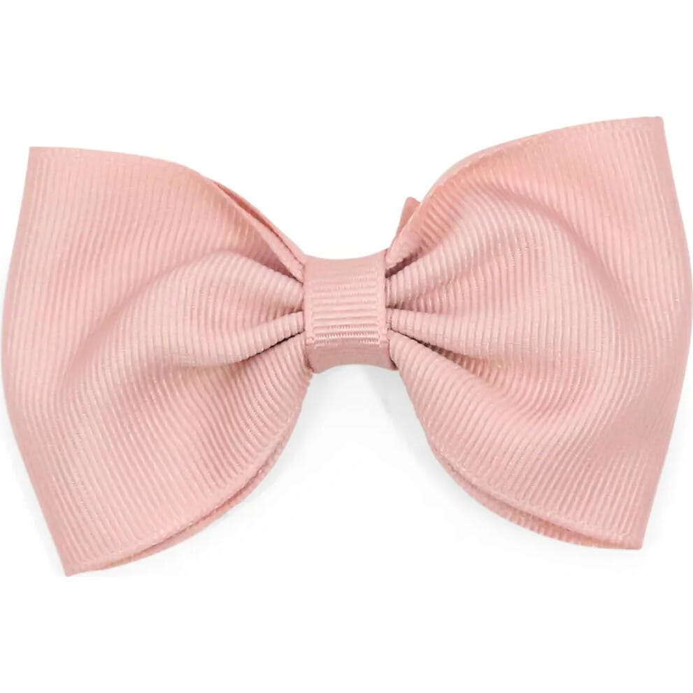Grosgrain Bow Hair Clip (Rose)
