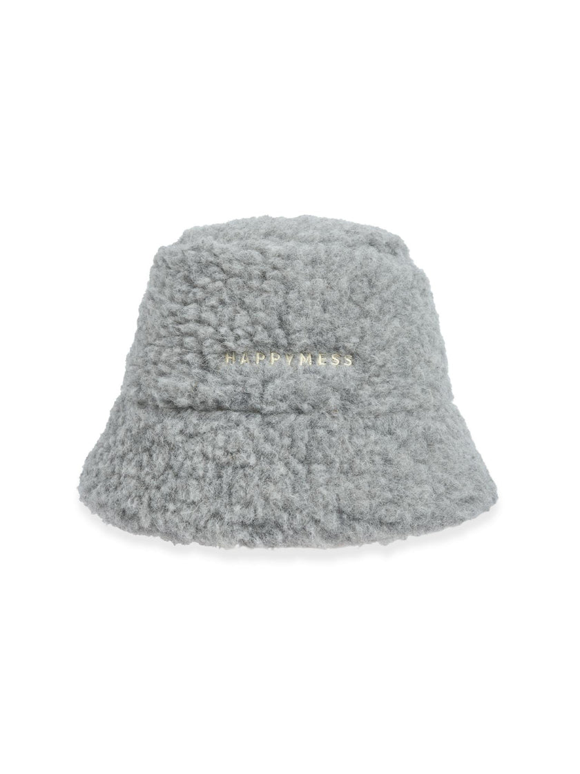 adult merino wool bucket hat - stone grey