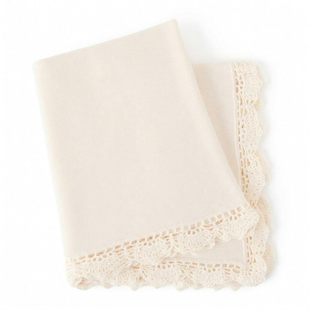 Pima Ivory Crochet Blanket