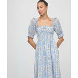 The Scarlett Nap Dress - Blue Corsica Paisley