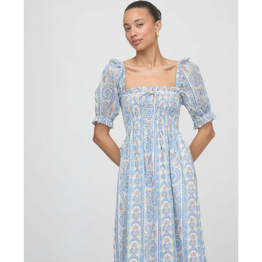The Scarlett Nap Dress - Blue Corsica Paisley